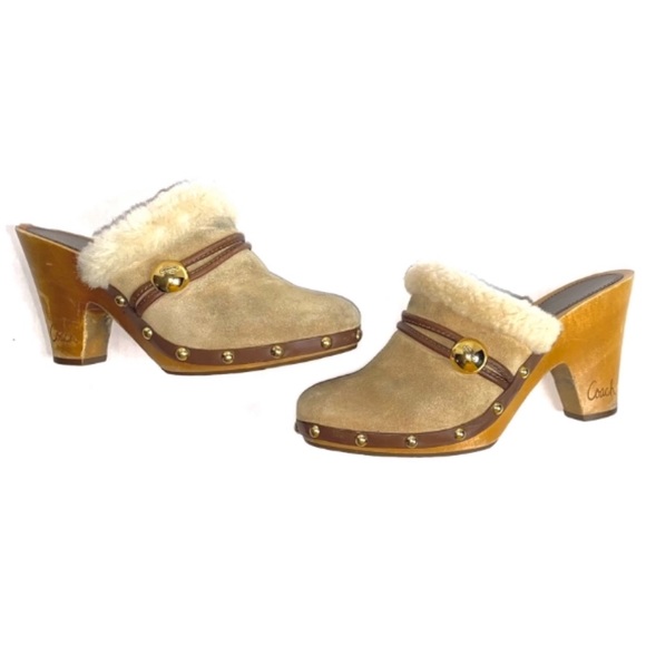 Coach Shoes - Coach Ivanka studded clog mules with chunky heel